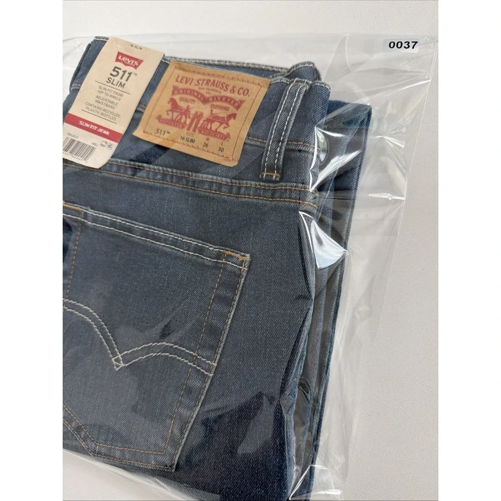 Levi's 511 Slim Boys Jeans Size 16 Slim 26x30 Stretch Denim New With Tags
